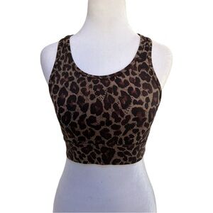 Varley EUC Brown Leopard Sports Bra S